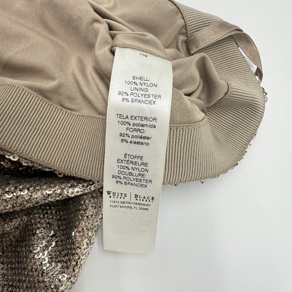 WHBM Women's Size 2 Gold Sequin Mini Skirt - Picture 8 of 9